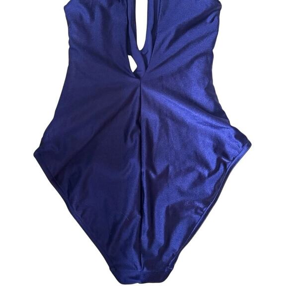 Zimmermann New Tiggy Plunge Circle Link One Piece Swimsuit Blue Size 2 US Size 6 - Picture 11 of 16